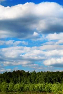 White clouds on a blue sky Stock Photos
