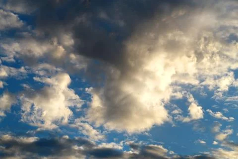 White clouds on a blue sky Stock Photos