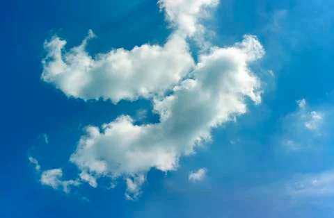 White clouds on a blue sky Stock Photos