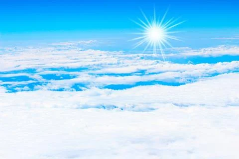 White clouds in blue sky Stock Photos