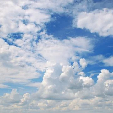 White clouds in blue sky 写真素材