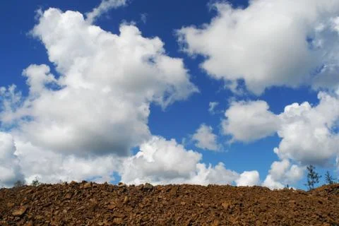 White clouds blue sky Stock Photos