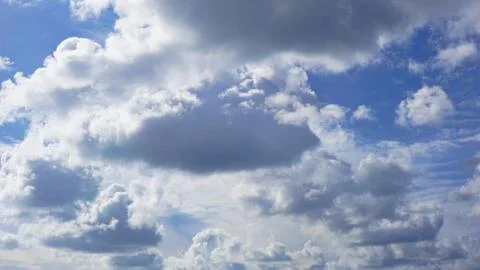 White clouds in blue sky Stock Photos