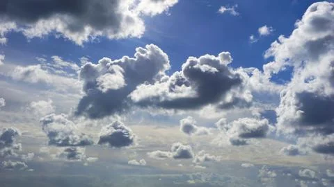 White clouds in blue sky Stock Photos