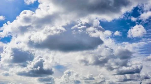 White clouds in blue sky Stock Photos