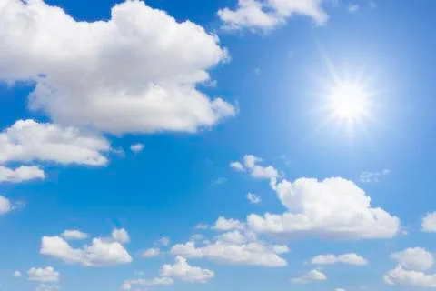 White clouds in the blue sky Stock Photos