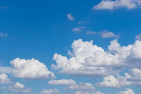 White clouds in the blue sky Stock Photos