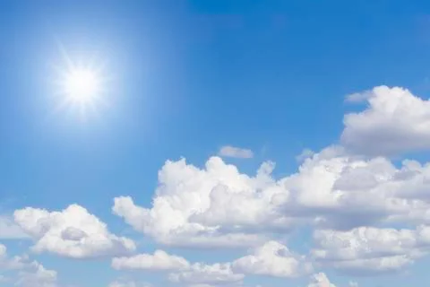 White clouds in the blue sky Stock Photos