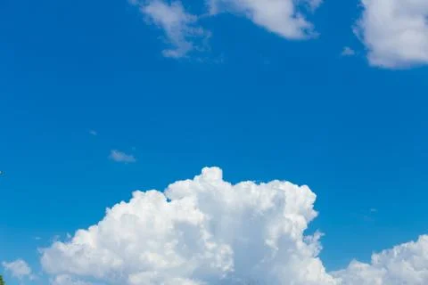 White clouds in the blue sky Stock Photos