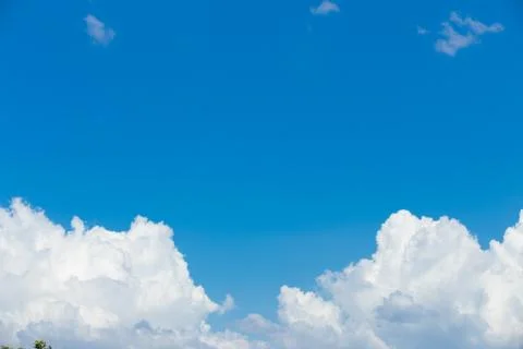 White clouds in the blue sky Stock Photos