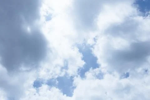White clouds in the blue sky Stock Photos