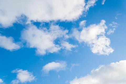 White clouds on a blue sky Foto stock