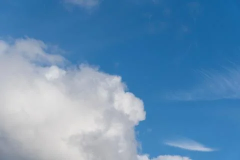 White clouds on a blue sky  Stock Photos