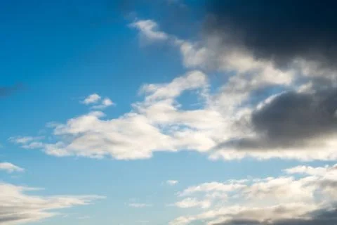 White clouds on a blue sky Stock Photos