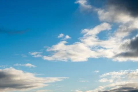 White clouds on a blue sky Foto stock