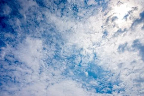 White clouds in the blue sky Stock Photos