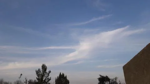 The white clouds on the blue sky Foto stock
