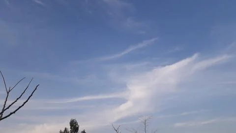 The white clouds on the blue sky Stock Photos