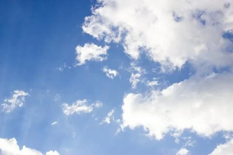 White clouds on blue sky Stock Photos