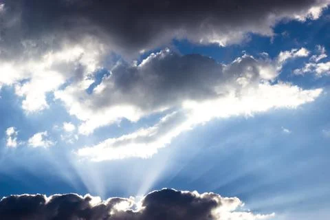 White clouds on blue sky Stock Photos