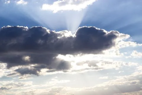 White clouds on blue sky Stock Photos