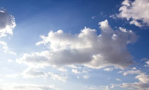 White clouds on blue sky Foto stock