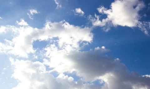 White clouds on blue sky Foto stock