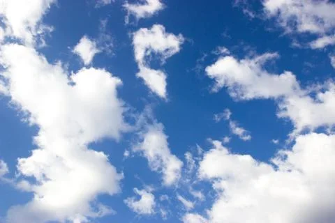 White clouds on blue sky Stock Photos