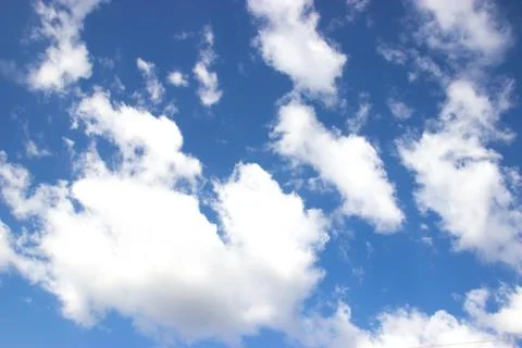 White clouds on blue sky Stock Photos
