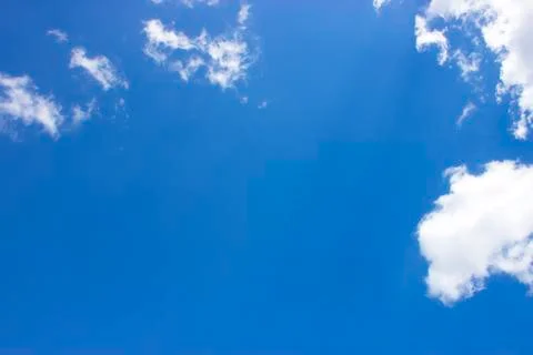 White clouds on a blue sky Foto stock