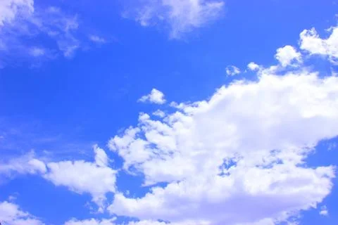 White clouds on a blue sky Foto stock