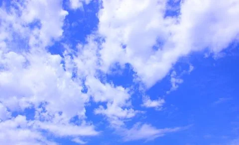 White clouds on a blue sky Foto stock