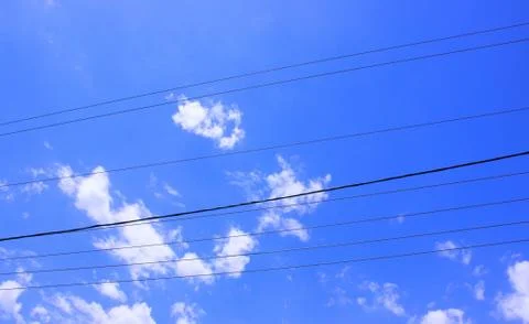 White clouds on a blue sky Stock Photos