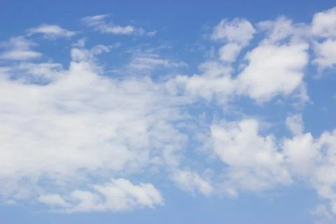 White clouds on a blue sky Foto stock