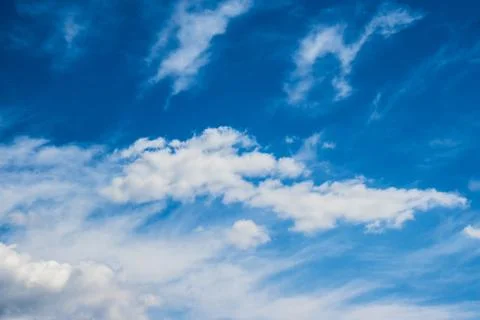 White clouds in the blue sky Stock Photos