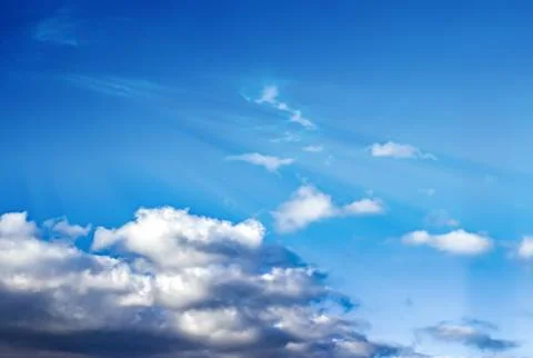 White clouds in the blue sky Stock Photos