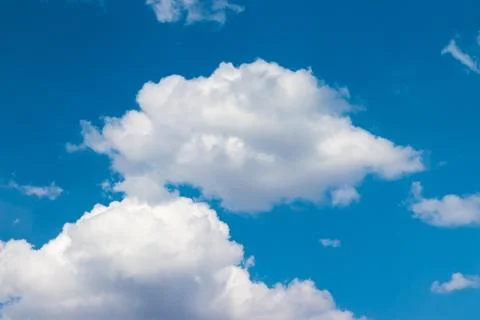White clouds in the blue sky Stock Photos