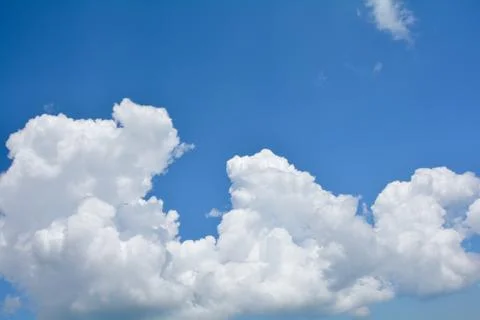 White clouds with blue sky Stock Photos