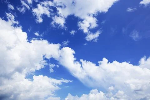 White clouds on blue sky. Stock Photos