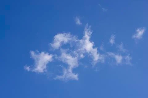 White Clouds in Blue Sky Stock Photos