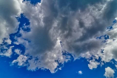 White clouds in blue sky. Fotos de archivo