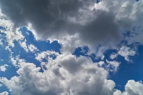 White clouds in blue sky. Fotos de archivo