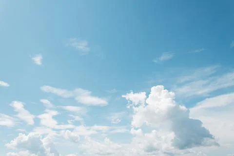 White Clouds on the blue sky Stock Photos