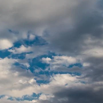White clouds in a blue sky Foto stock