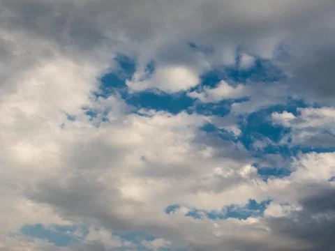 White clouds in a blue sky Foto stock