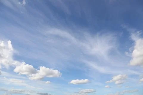 White clouds in blue sky Stock Photos