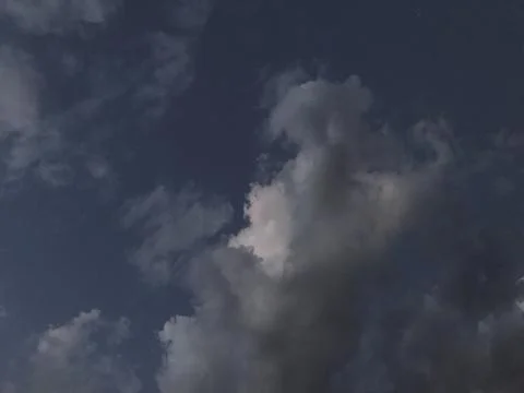 White clouds on blue sky Stock Photos