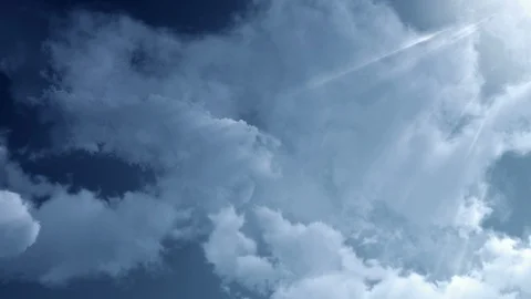 White clouds blue sky seamless loop. Cloudy weather timelapse Stock Footage 118080712
