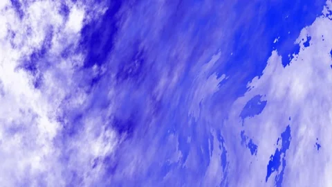 White clouds on blue sky show swirling patterns. Ideal for backgrounds, natureth Stock Footage 280333385