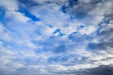 White clouds in the blue sky, sky with clouds Stock Photos